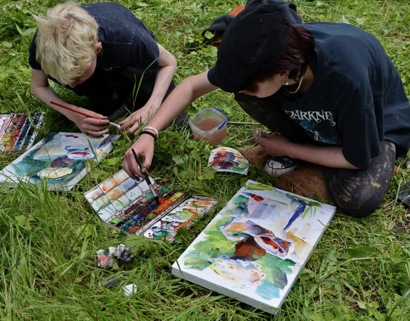 ... începutul practicii de pleinair de vară / clasa a VIII-a, a X-a și a XI-a. /