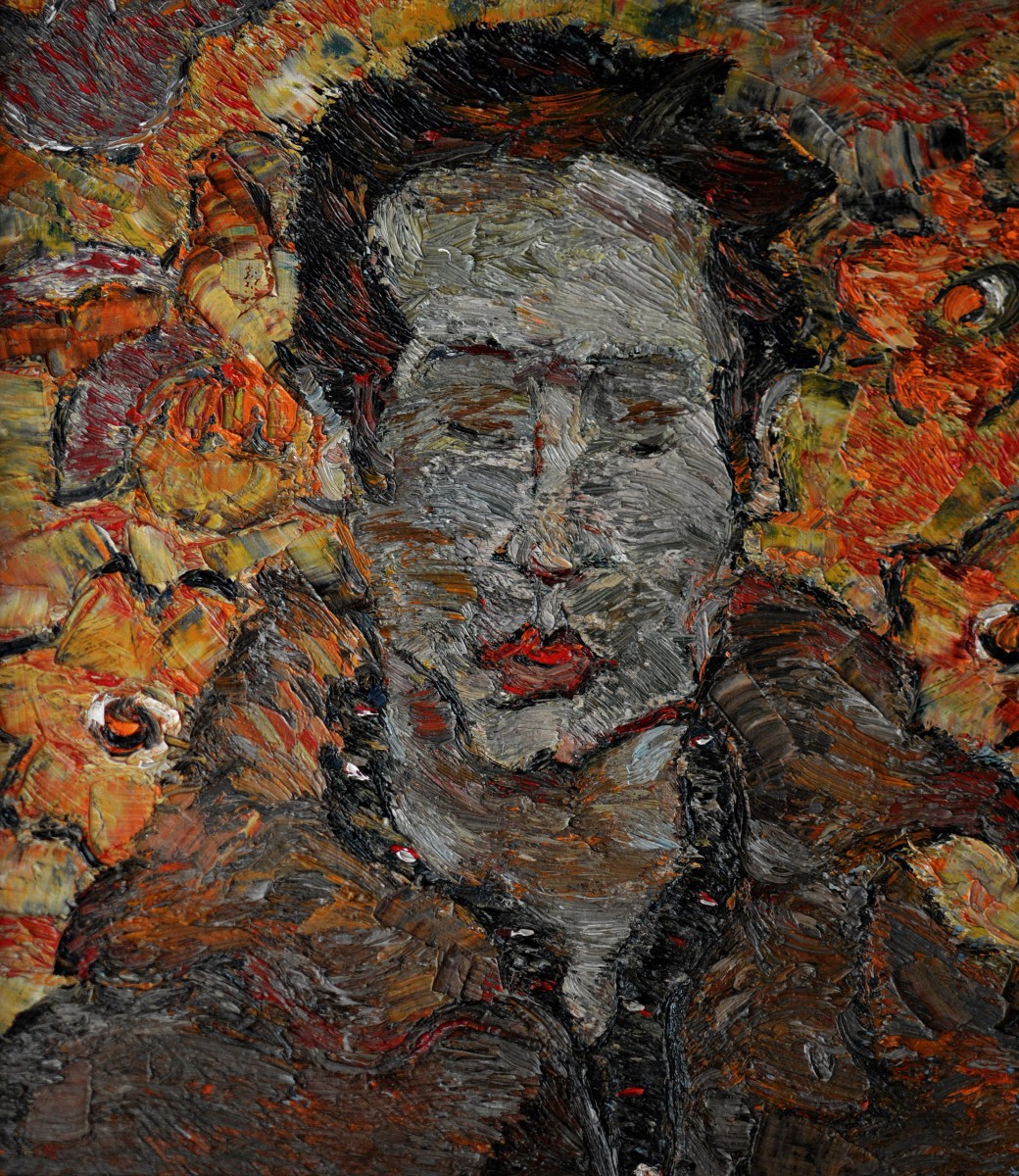 "Portret" by Olga Ilieș, 1999, 460x420mm, oil on canvas