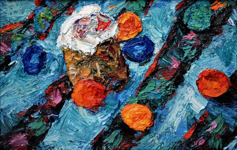 "Живопись. Этюд. Продолжительный" by Доина Мындреан, 400x250mm, масло / холст