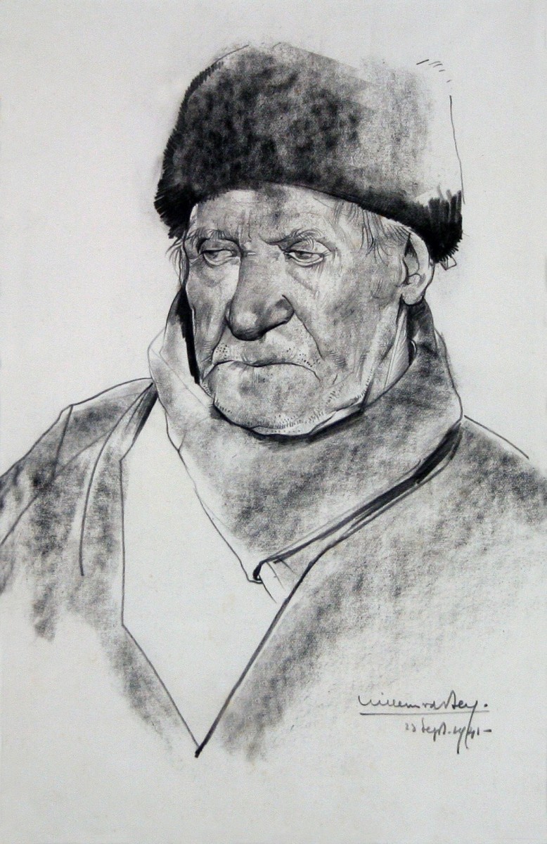 "Drawing. Portrait" by Willem van den Berg