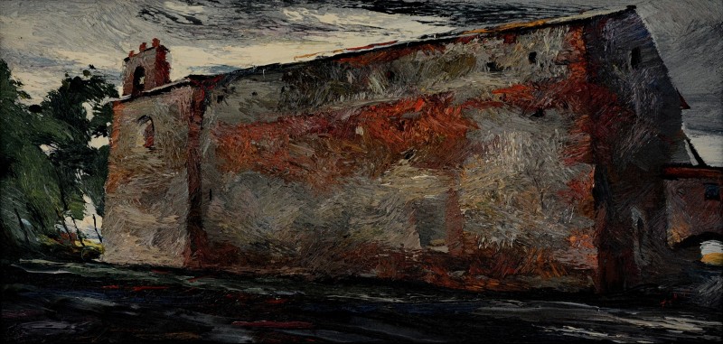"Toscana" by Anatol Ghimpu, 2001, 420x840mm, oil on canvas