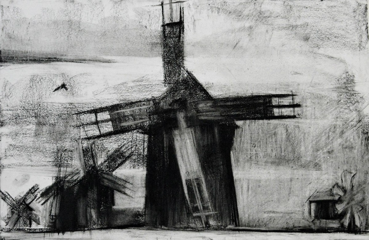 "Sibiu ASTRA" by Alexandru Untilov, 2015, 400x600mm, Russian sauce on paper