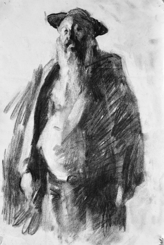 "Рисунок. Фигура / полуфигура" by Гхеоргхе Лисица, 280x190, соус / бумага