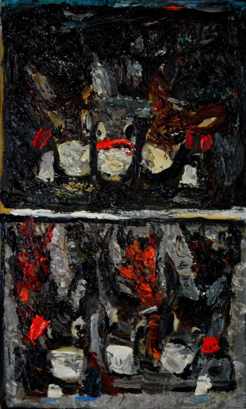 "Рисунок. Продолжительный" by Диана Румегхеа, 600x400mm, Масло на бумаге