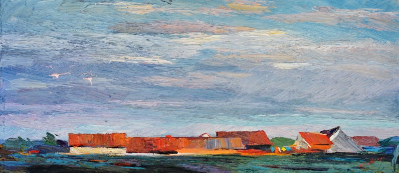 "Etude. Dealu Frumos" by Anatol Ghimpu, 2018, 300x680mm, oil on canvas