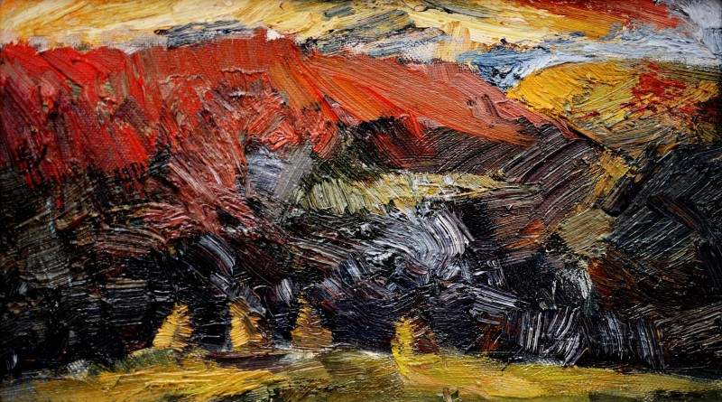 "Motiv. Butuceni" by Nicolae Luca, 2007, 230x350mm, oil on canvas