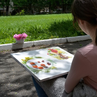 ... începutul practicii de pleinair de vară / clasa a VIII-a, a X-a și a XI-a. /