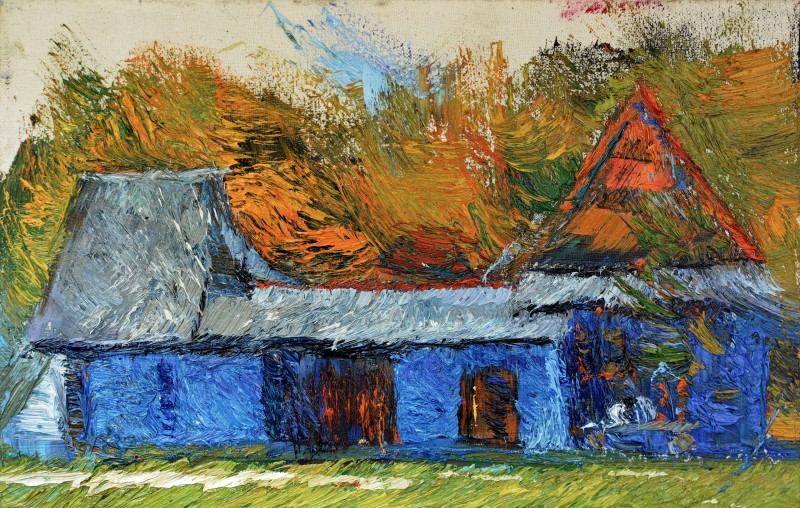 "Motiv. Sibiu. Astra" by Mădălina Casian, 2016, 250x400mm, ulei pe pânză