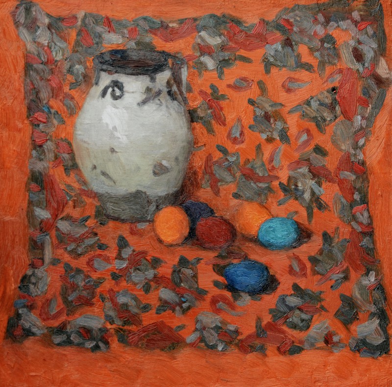 "Живопись. Этюд. Продолжительный" by Силвиу Арап, 420x420mm, масло / холст