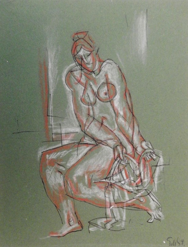 "Desen. Nud" by Evsey Evseevich Moiseenko