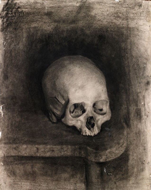 "Drawing. Gypsum, head, hands, feet" by 19 th. -