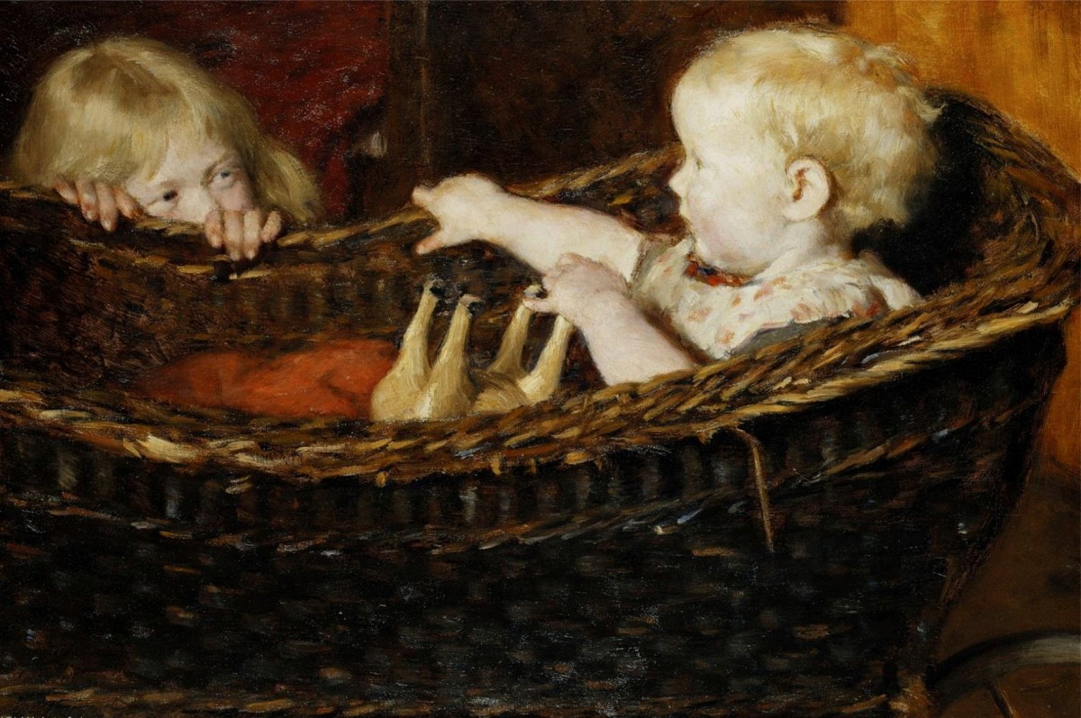 "Composition. People" by Erik Theodor Werenskiold
