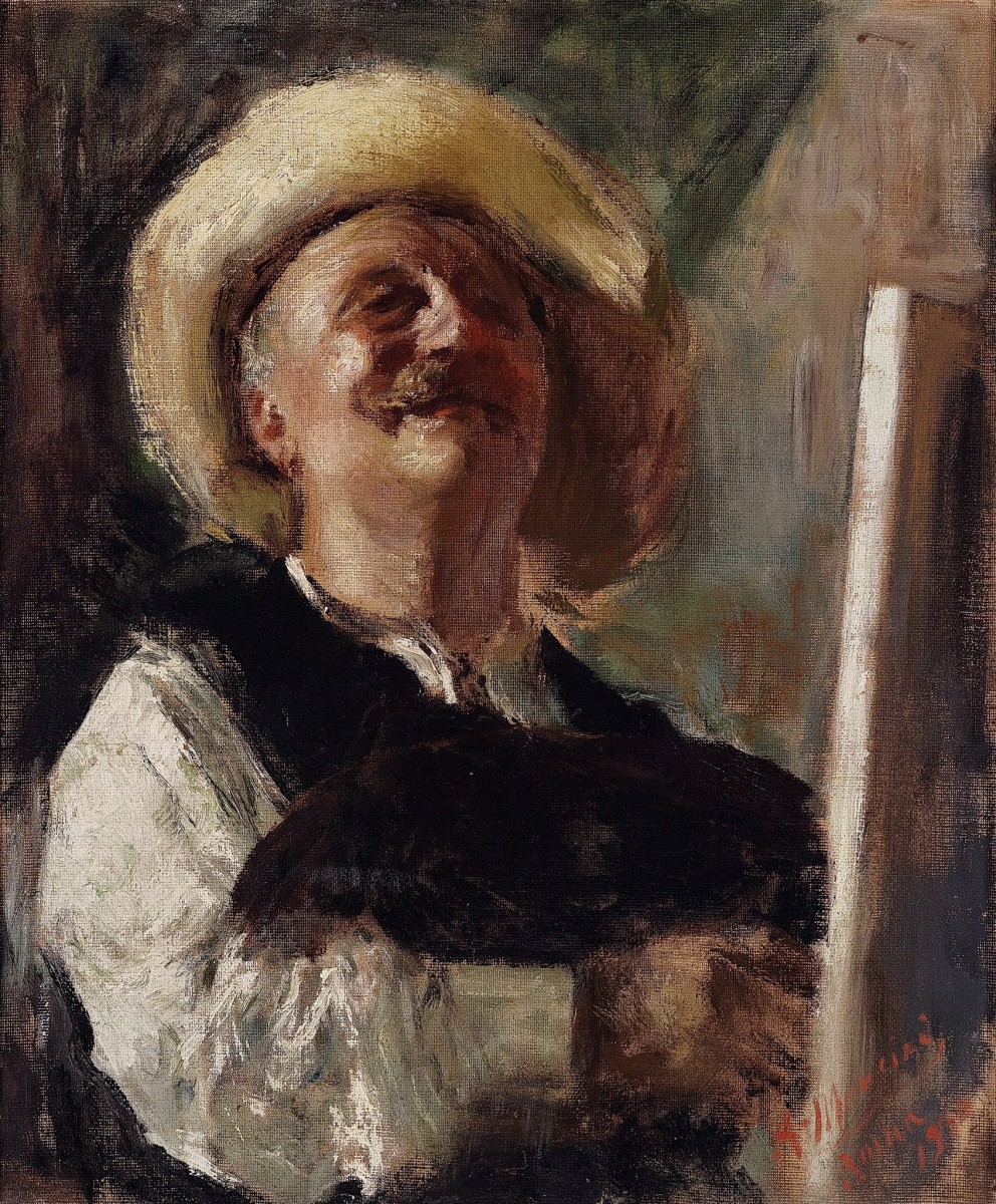 "Self portrait" by Antonio Mancini, 1910, oil on canvas