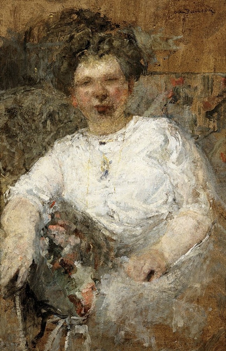 "Pictură. Figură / semifigură" by Olga Boznańska
