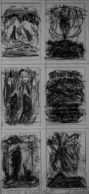 "Sketch" by Gheorghe Vrabie, pencil on paper