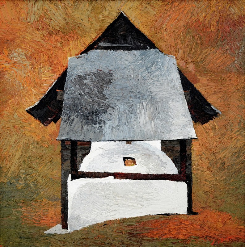 "Печь. Сибиу" by Анатол Гимпу, 2012, 420x420mm, масло / холст