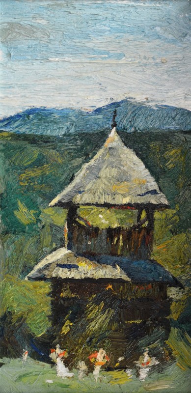 "Motiv. Rîmnicul Vîlcea" by Carolina Leagul, 2013, 600x300mm, oil on canvas