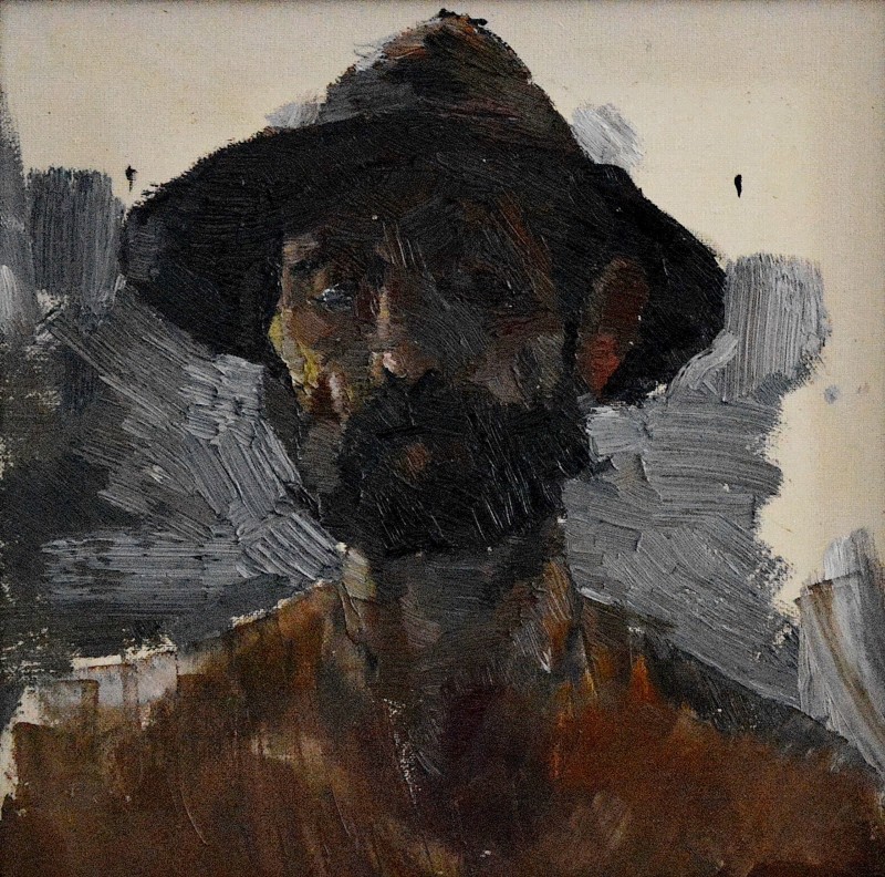 "Portret" by Alexandru Untilov, 2014, 350x350mm, oil on canvas