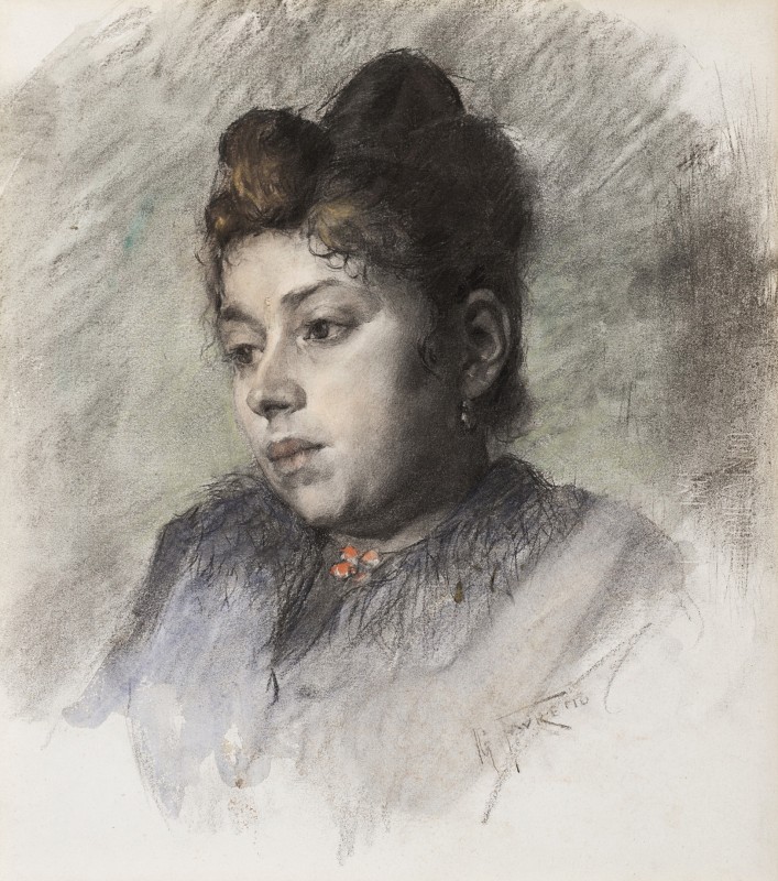 "Drawing. Portrait" by Giacomo Favretto