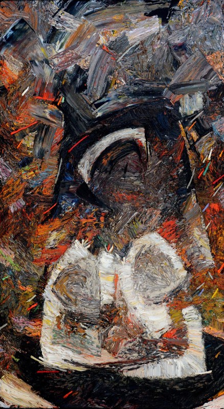 "Rătăcire (Wandering)" by Anatol Ghimpu, 2005, 1200x680mm, oil on canvas