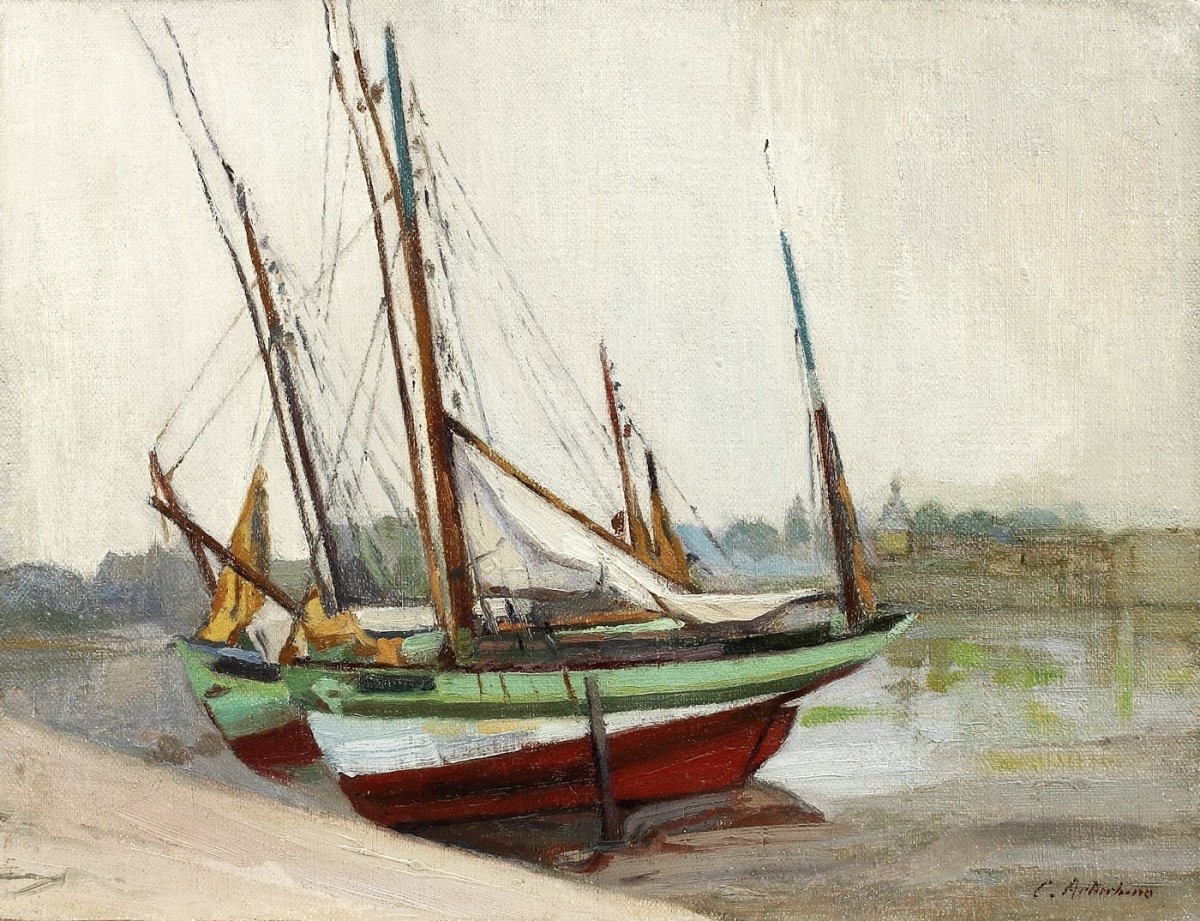 "Pictură. Peisaj maritim" by Constantin Artachino