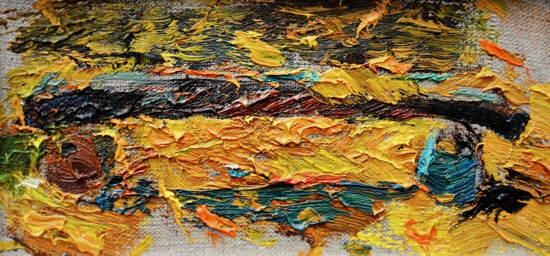 "Motiv. Toamna" by Mădălina Casian, 2015, 100x200mm, ulei pe pânză