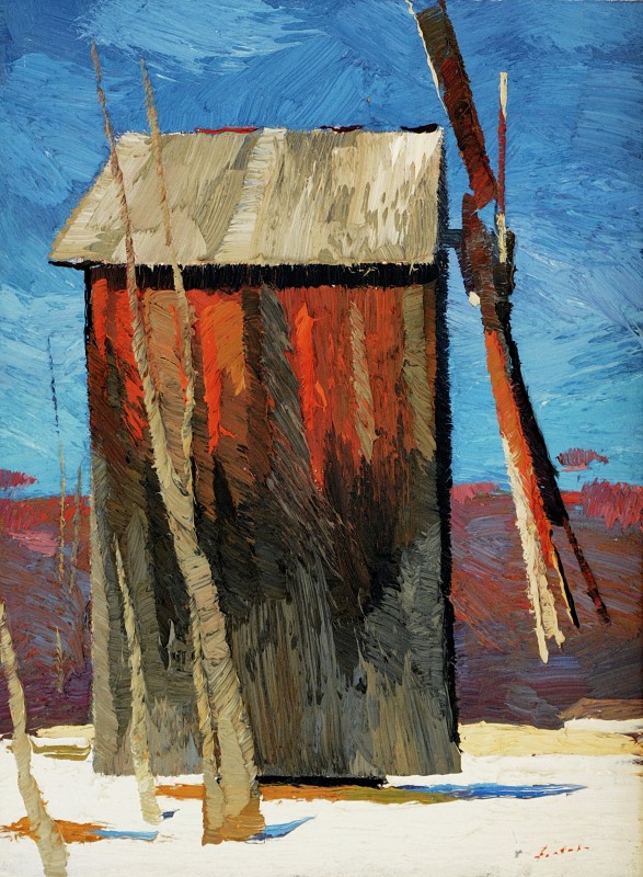 "Sibiu. Moară" by Anatol Ghimpu, 2013, 400x300mm, ulei pe pânză
