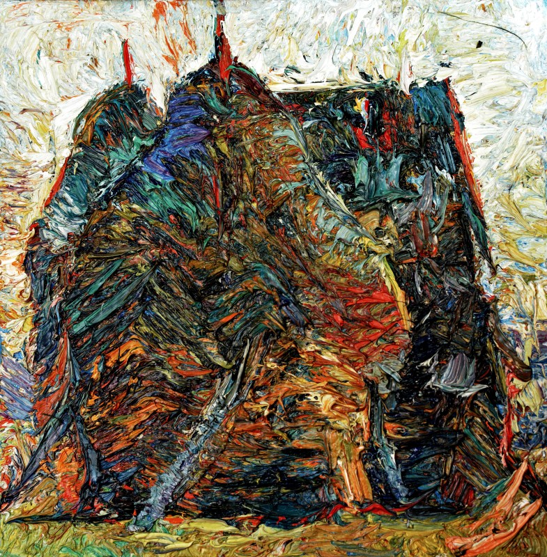 "Motiv. Tesuleasa" by Mădălina Casian, 2016, 300x300mm, oil on canvas