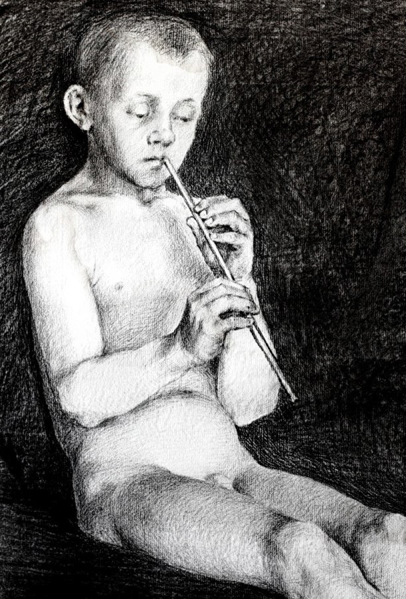 "Drawing. Nude" by F. Luis Mora