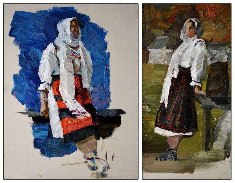 "Painting. Pleinair. Figure. Pleinair romania" by Dumitrița Znaida, oil on canvas