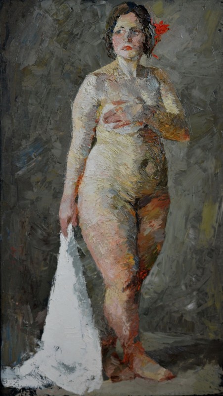 "Painting. Nude. Long term" by Sorina Păcătos, 750x550mm, oil on canvas