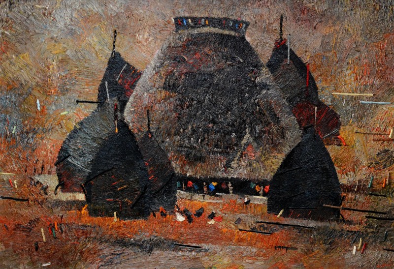 "Etude. Maramureș" by Anatol Ghimpu, 2004, 600x1000mm, oil on canvas