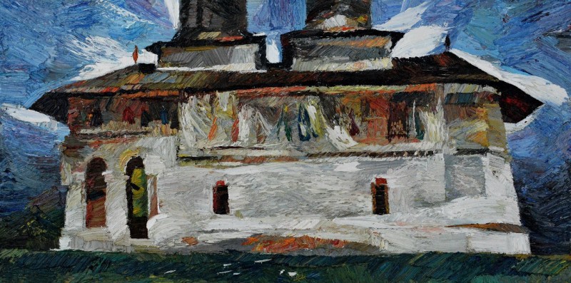 "Painting. Pleinair. Pleinair romania" by Oxana Țip, oil on canvas