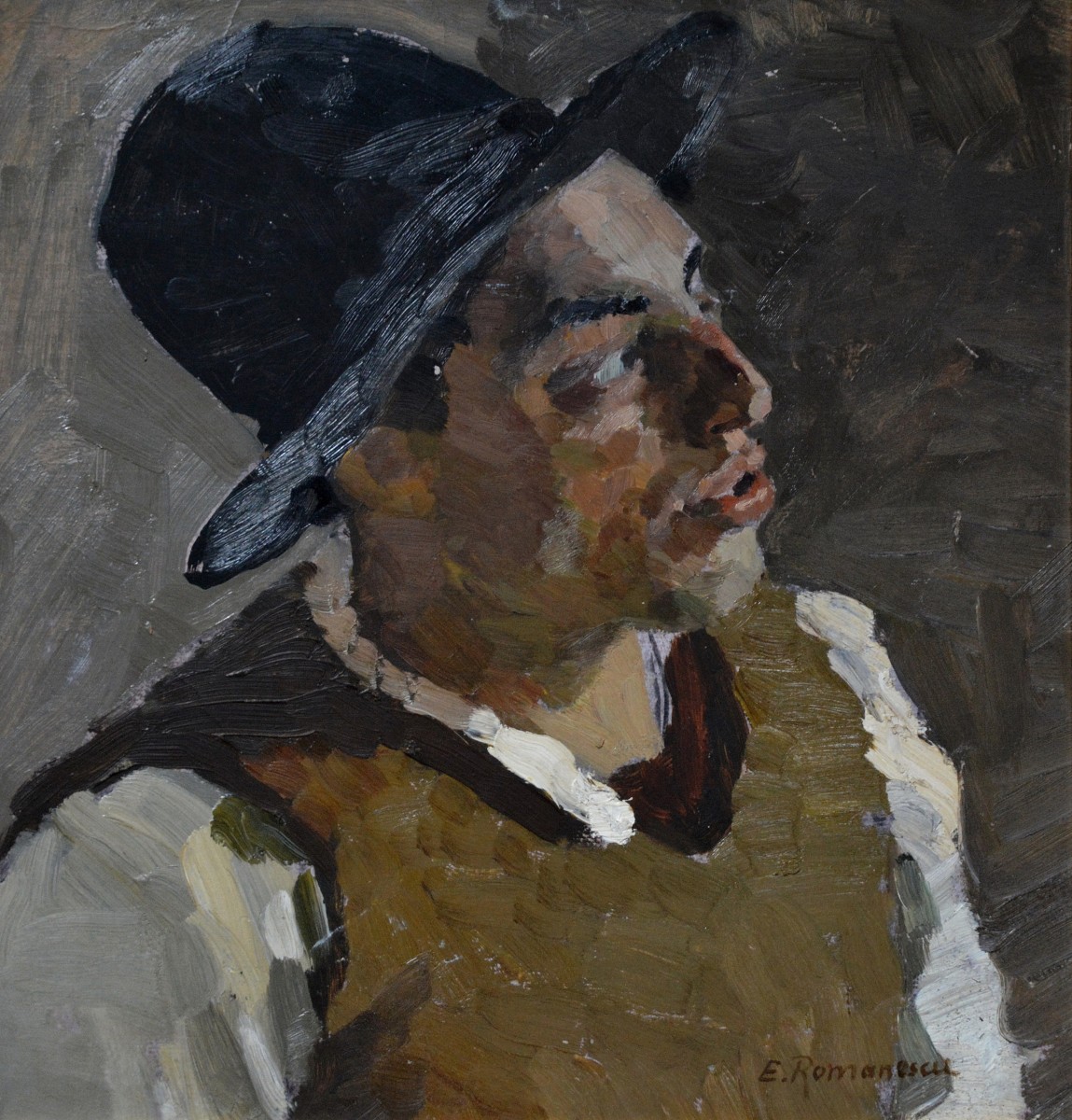 "Живопись. Портрет. Продолжительный" by Елеонора Романесcу, 400x370mm, масло / холст