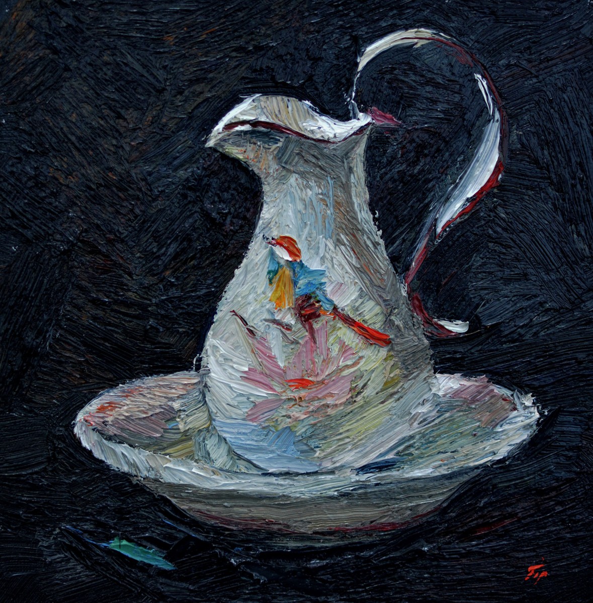 "Still life with lampetkan" by Oxana Țip, 2020, 300x300mm, oil on canvas