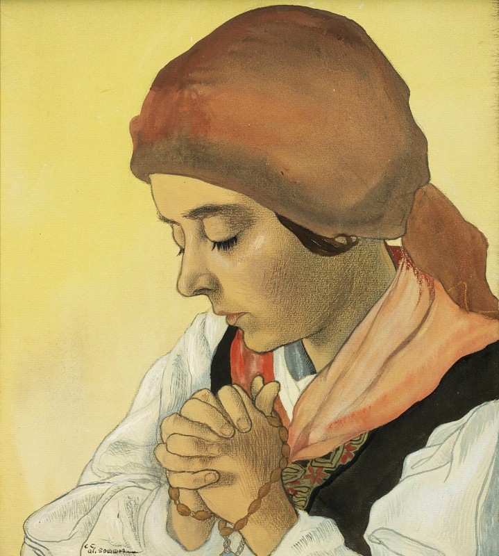 "Pictură. Portret" by Charles-Clos Olsommer