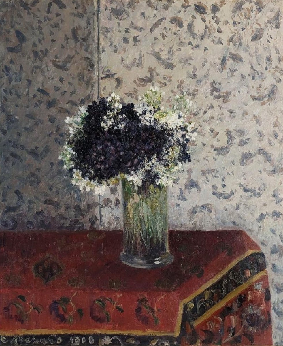 "Painting. Flowers" by Camille Pissarro
