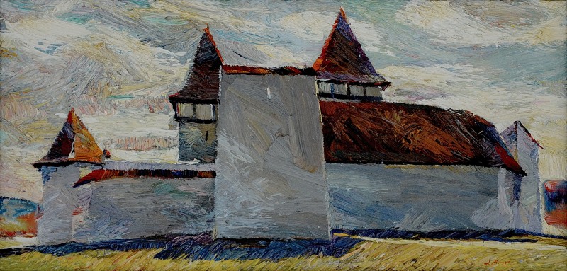 "Dealu Frumos" by Anatol Ghimpu, 2005, 300x600mm, ulei pe pânză