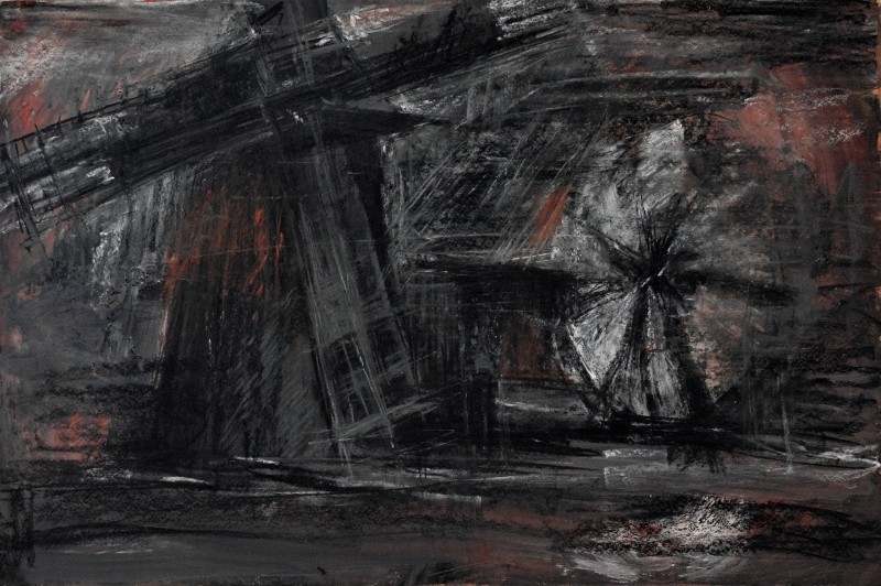"Sibiu ASTRA" by Виcтор Теслару, 2015, 400x600mm, соус и сангина / бумага