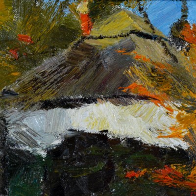 "Motiv. Nicolaeuca" by Alexandra Clapatiuc, 2007, 230x250mm, ulei pe pânză