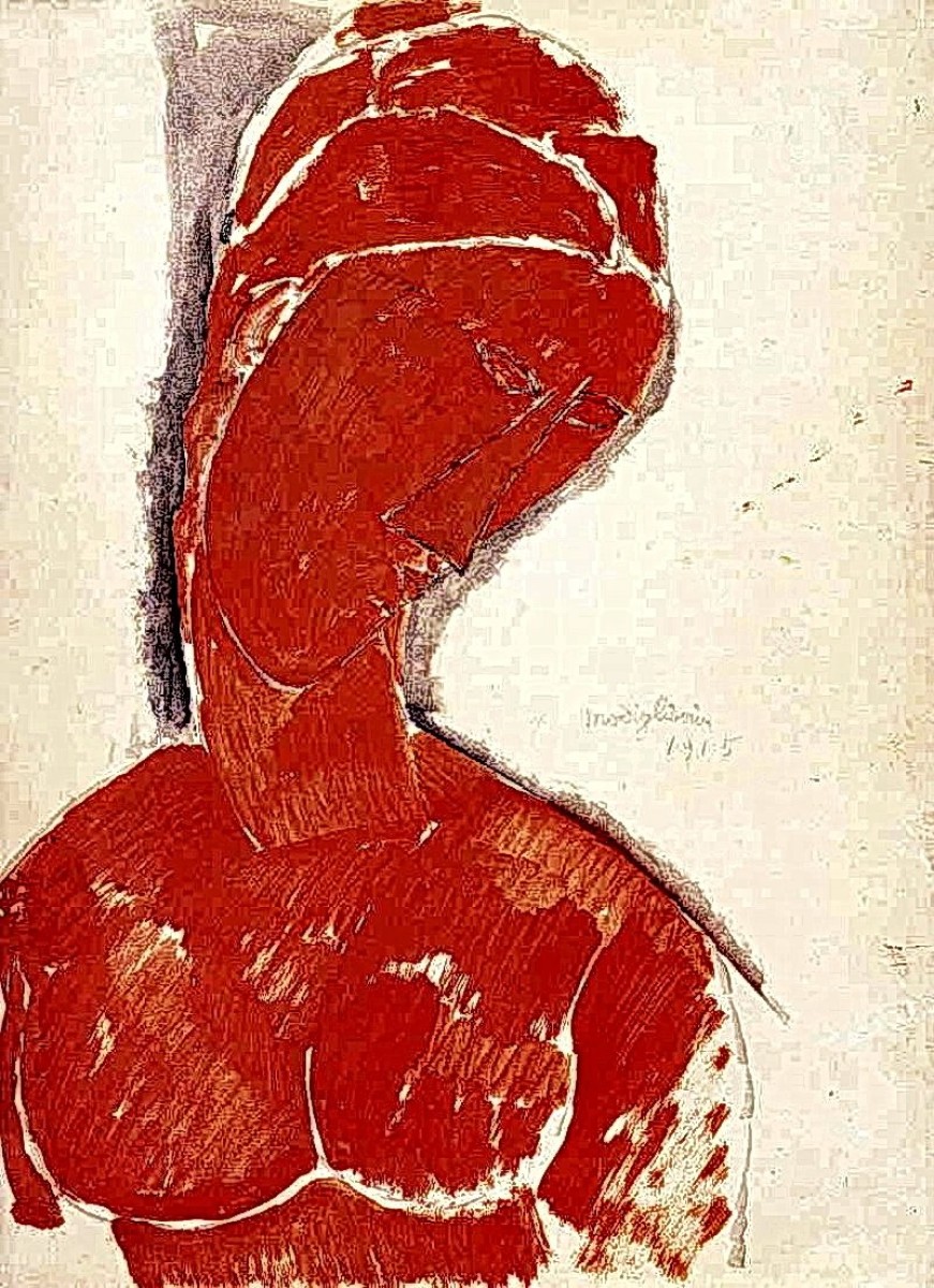 "Pictură. Abstract" by Amedeo Modigliani