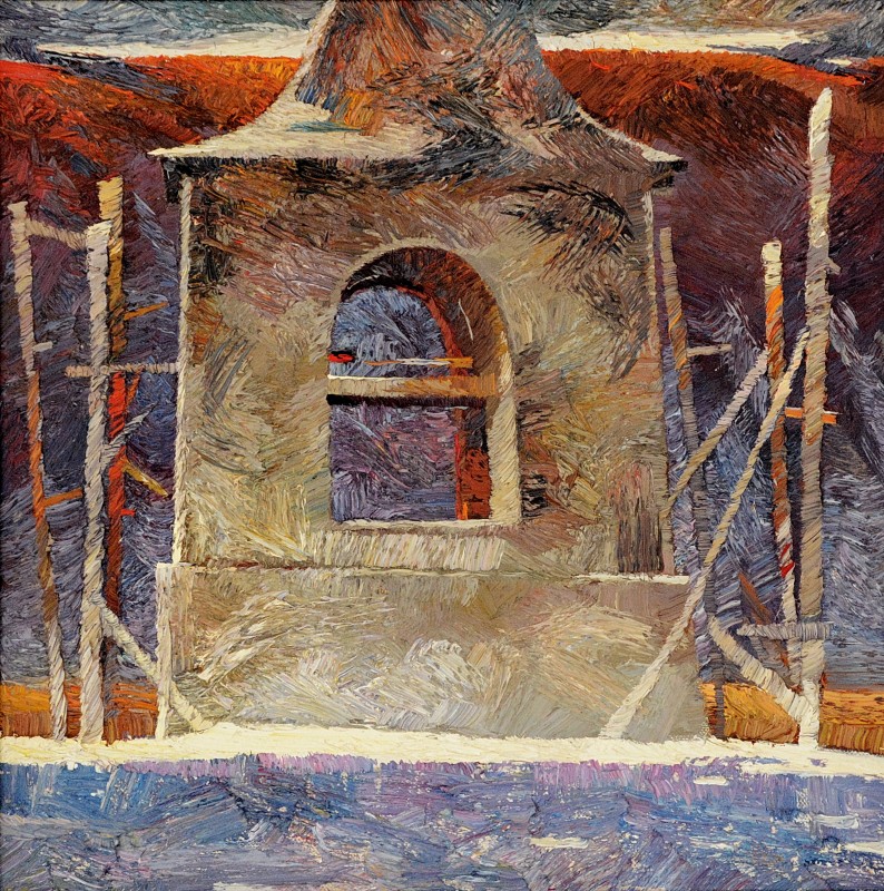 "Butuceni" by Anatol Ghimpu, 2004, 680x680mm, oil on canvas