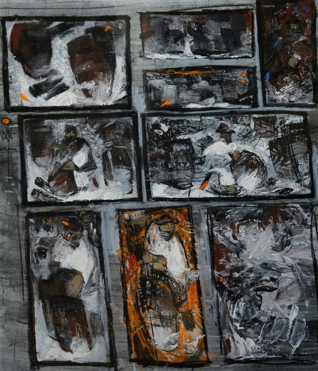 "Drawing. Long term" by Diana Rumeghea, 550x500mm, pastel on paper