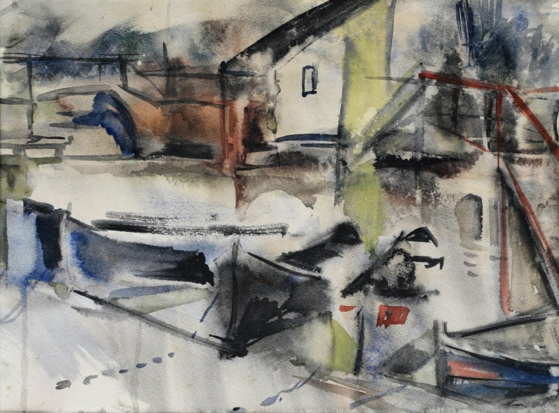 "Landscape" by Vladimir Smirnov, watercolor