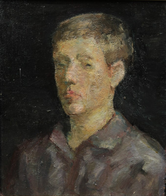 "Portret" by Alexandru Harbuzaru, 1996, 460x390mm, oil on canvas