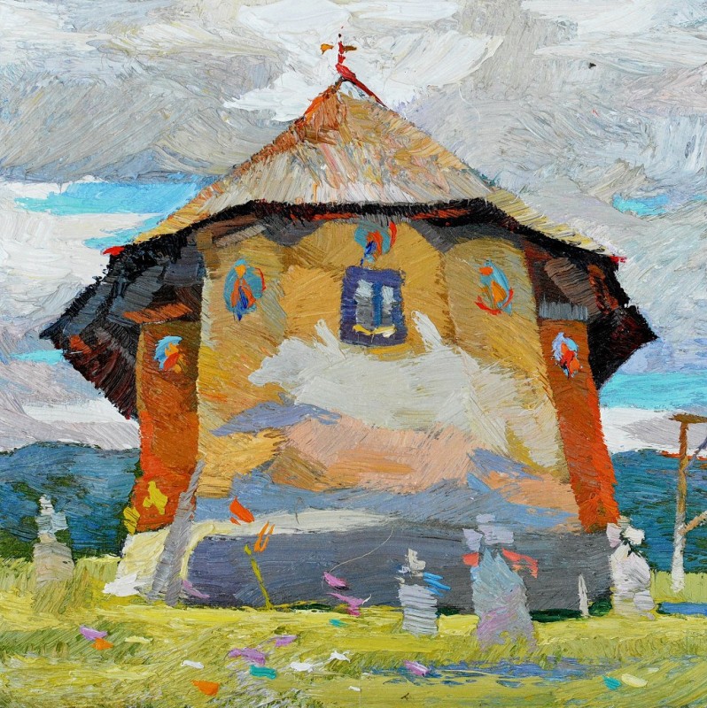 "Etude" by Анатол Гимпу, 2015, 300x300mm, масло / холст