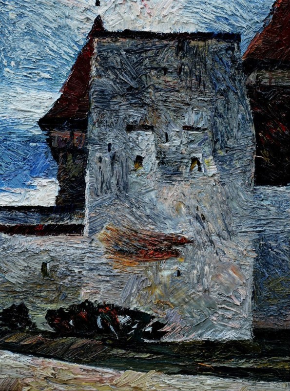 "Painting. Pleinair. Pleinair romania" by Oxana Țip, oil on canvas