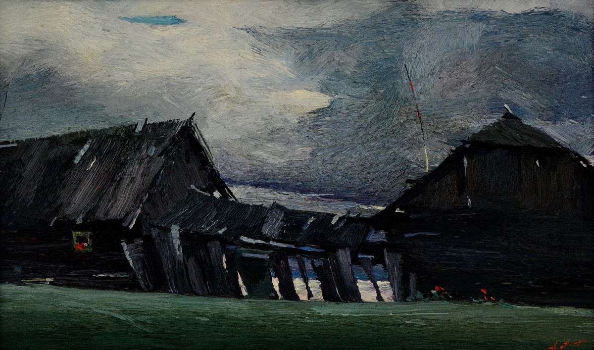"Etude. Moldovița" by Анатол Гимпу, 1999, 420x680mm, масло / холст