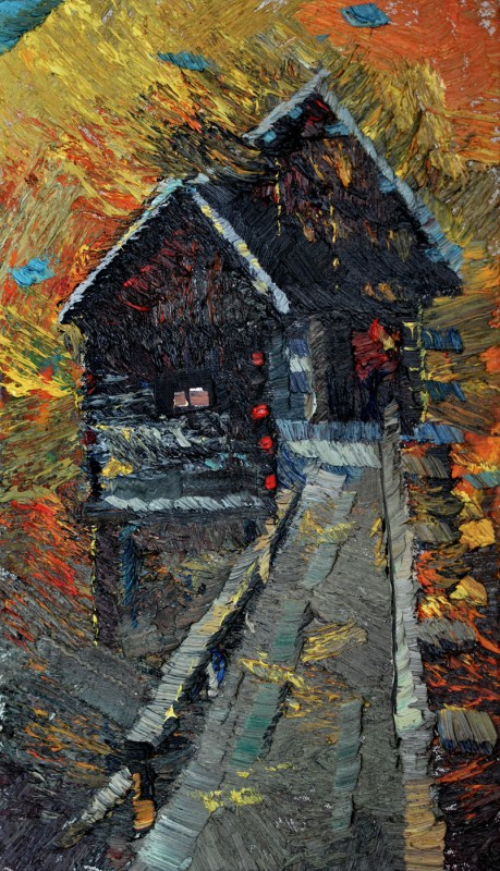 "Motiv. Sibiu ASTRA" by Alexandru Bodrug, 2015, 520x300mm, ulei pe pânză