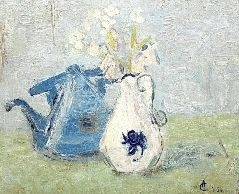 "Painting. Still life" by Alexandru Ciucurencu, oil on canvas